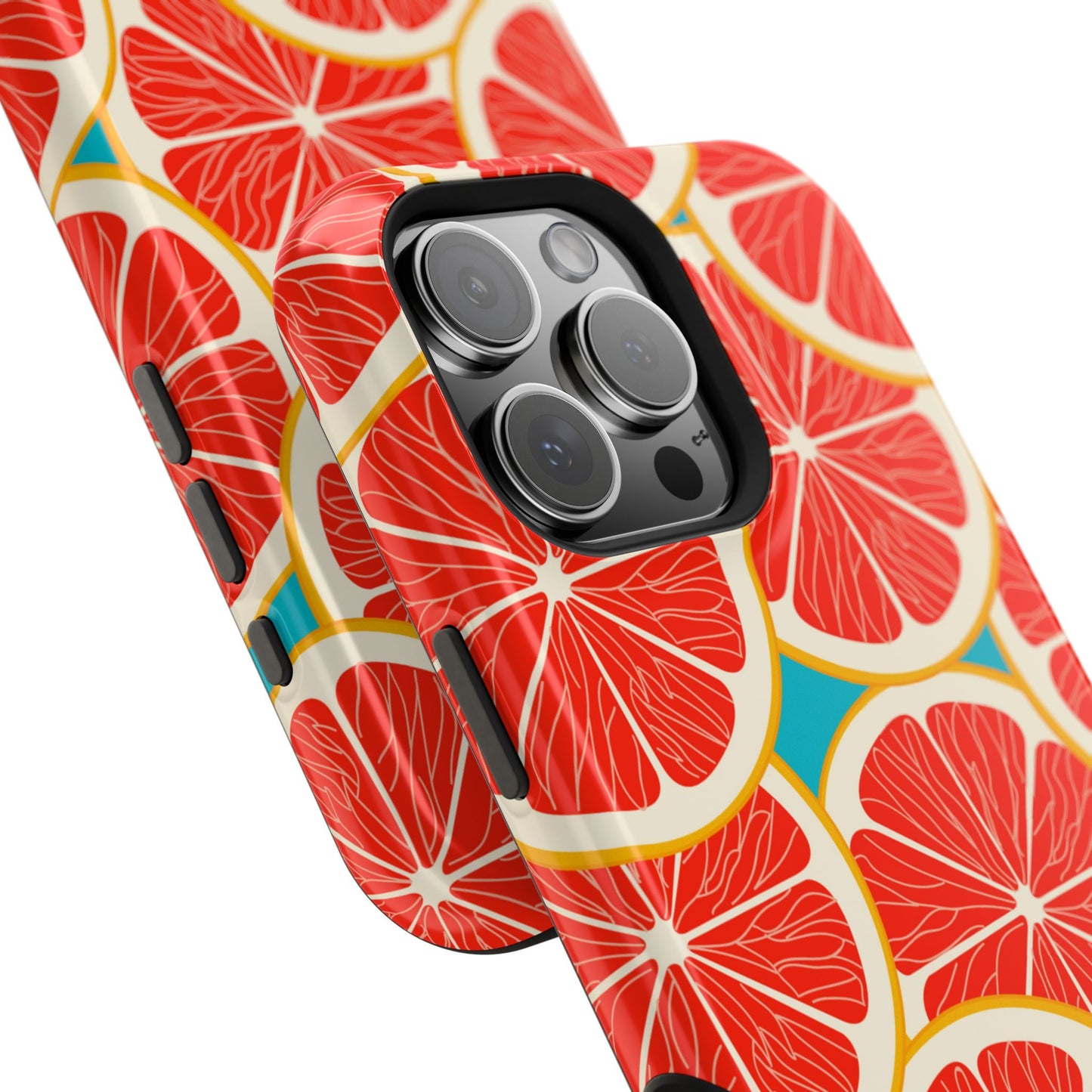 Ruby Grapefruit Pop Tough MagSafe iPhone Case – Vibrant Citrus Design, Shock-Resistant Protection