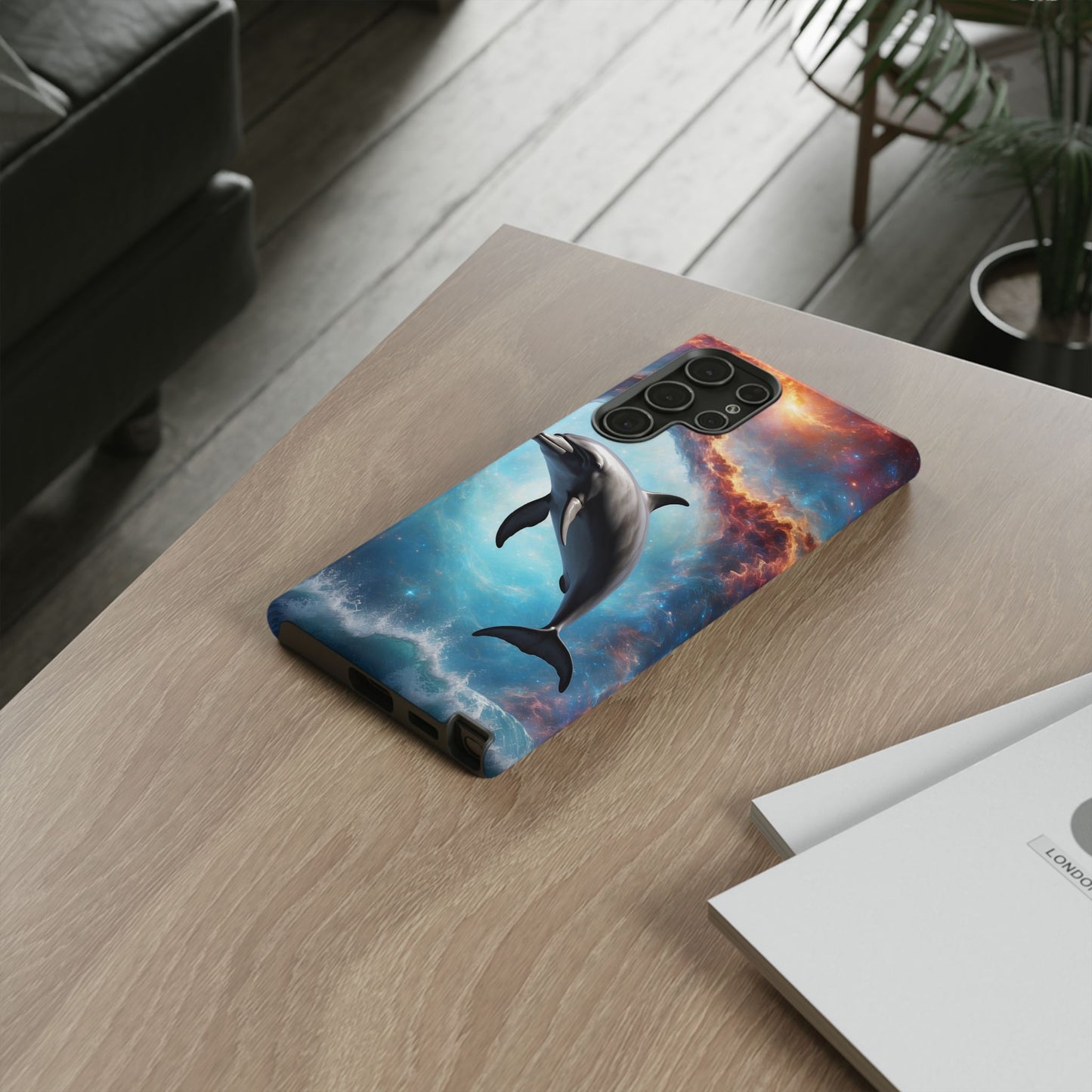 Cosmic Dolphin Space Vibes - Samsung Galaxy Case