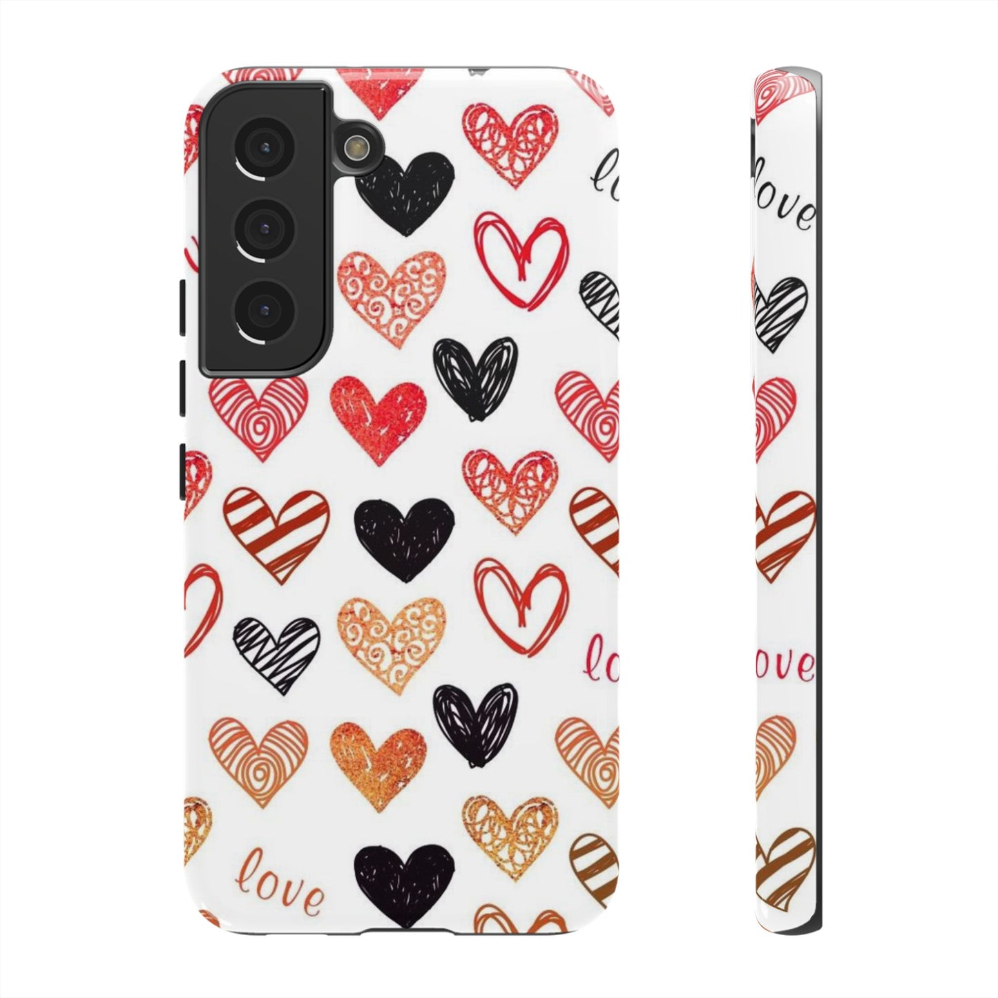 Samsung Galaxy Case: Hand-Drawn Hearts & Love