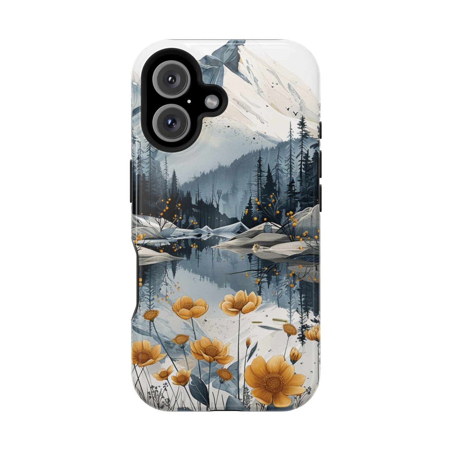 Silver Alpine Wildflower iPhone Case