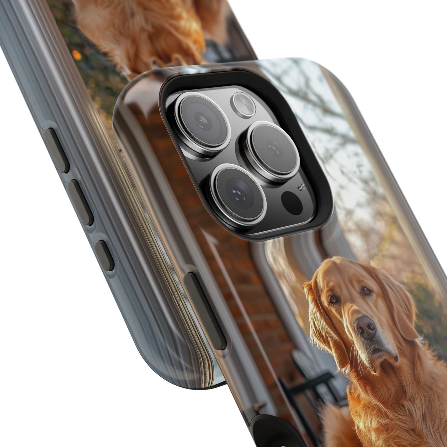 Golden Retriever on Porch - iPhone MagSafe Series Case