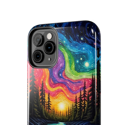 Celestial Nightscape iPhone Case – Vibrant River and Starry Sky Design