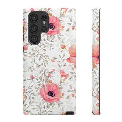 Pink Floral Watercolor Samsung Galaxy Case – Elegant Blossom Design