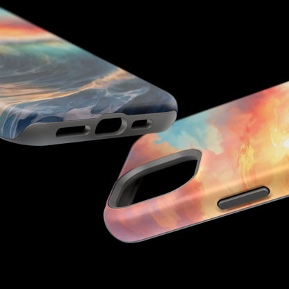 Ocean Wave Sunset MagSafe iPhone Case – Coastal Vibes Design