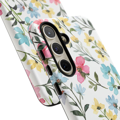 Watercolor Floral Bliss – Samsung Galaxy Case with Pastel Flower Design