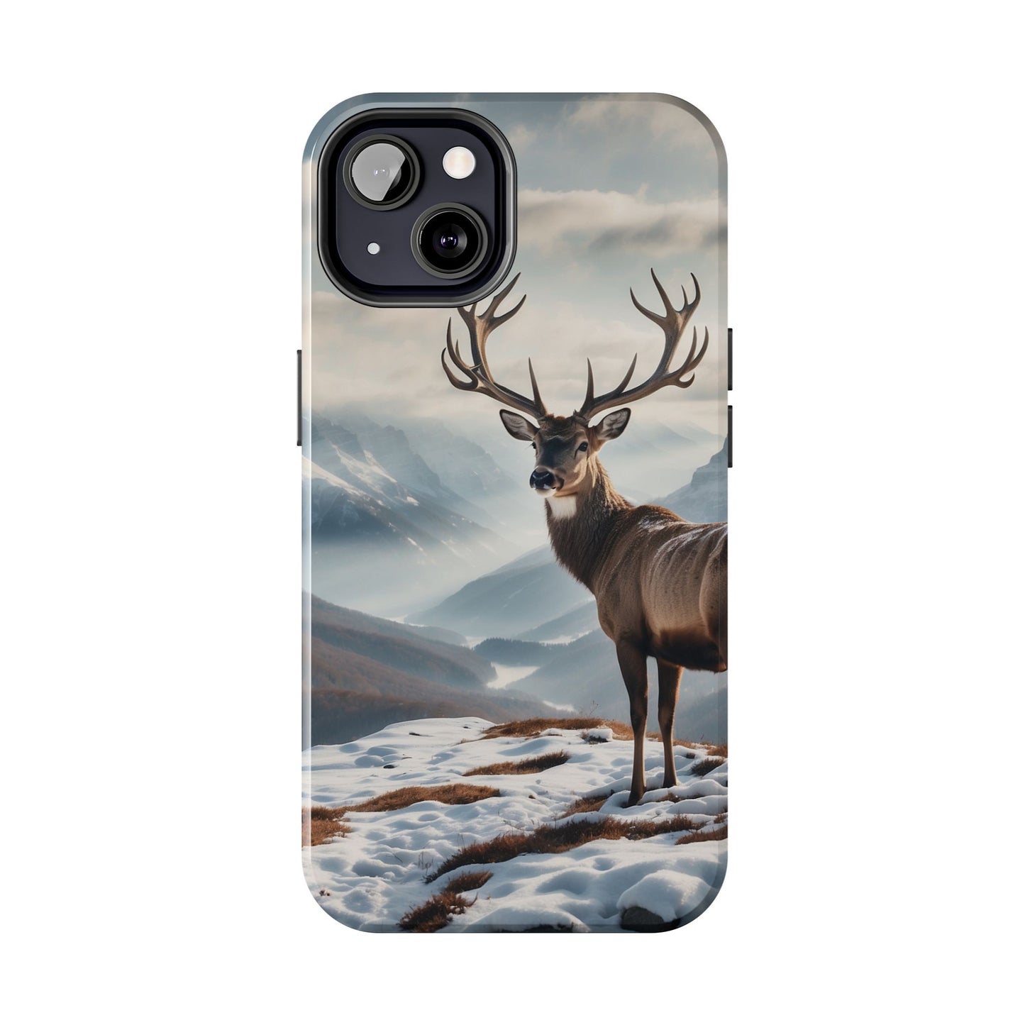 Alpine Majesty: Stag in Snow – iPhone Case