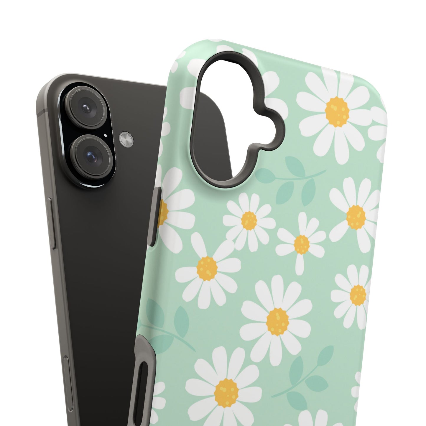 Charming Daisy Floral Tough MagSafe iPhone Case – Spring Pastel Design, Shockproof & Slim