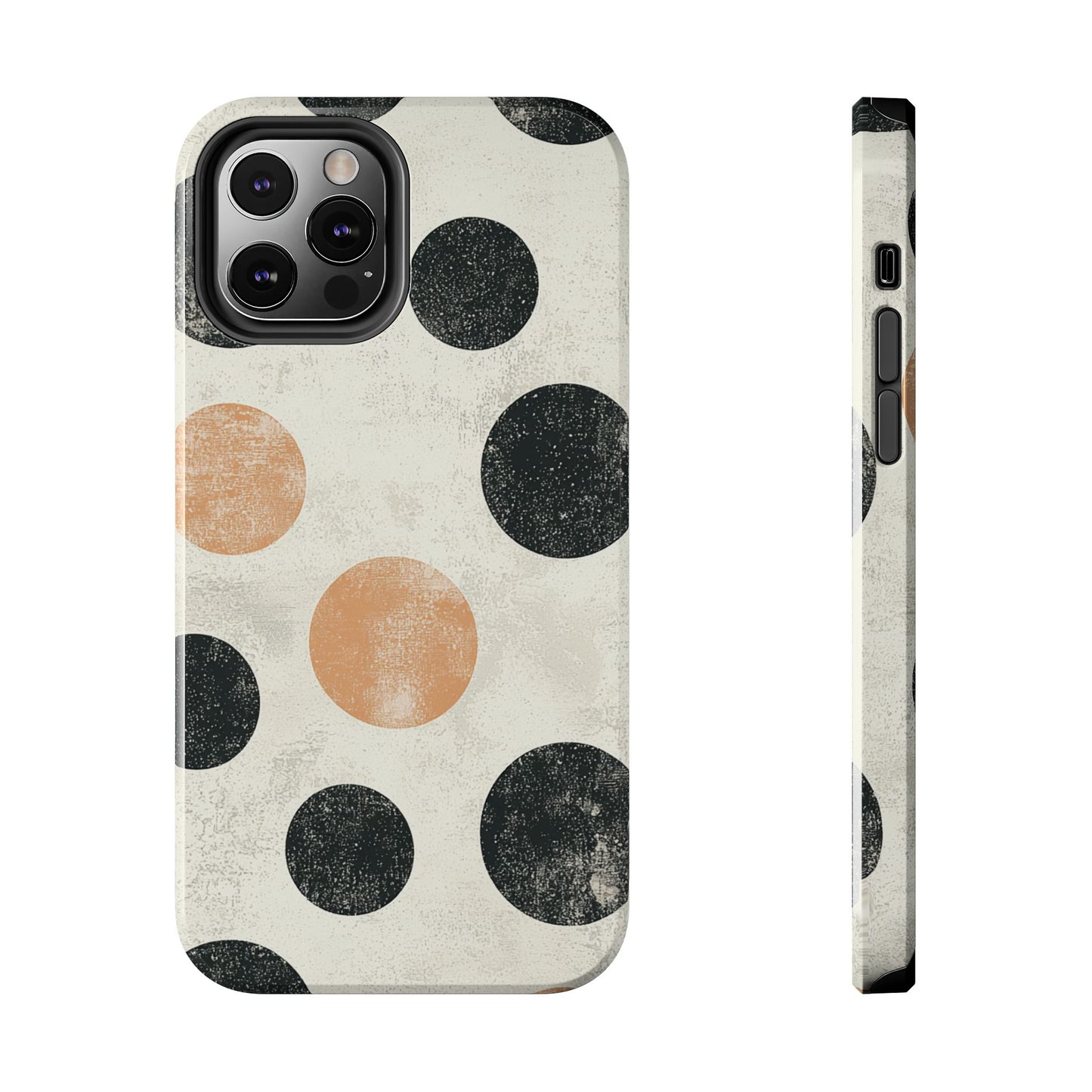 Vintage Polka Dot iPhone Case - Retro Abstract Protective Cover