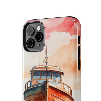 Sunset Sail Watercolor Boat – iPhone Series Case