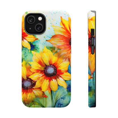 Watercolor Sunflower Splash - MagSafe iPhone Series Case