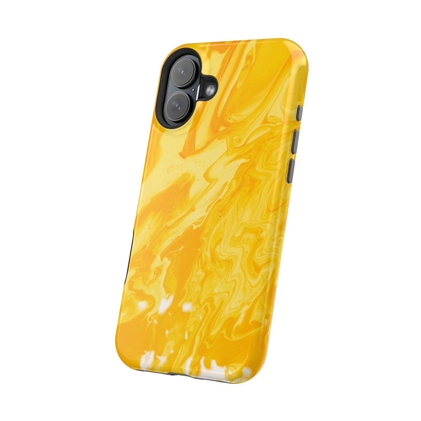 Luxe Yellow Marble MagSafe iPhone Case – Bold Golden Elegance with Magnetic Precision