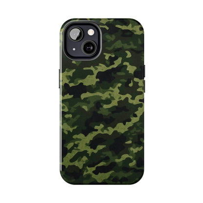 Dark Green Camouflage – iPhone Case, Rugged and Slim Design