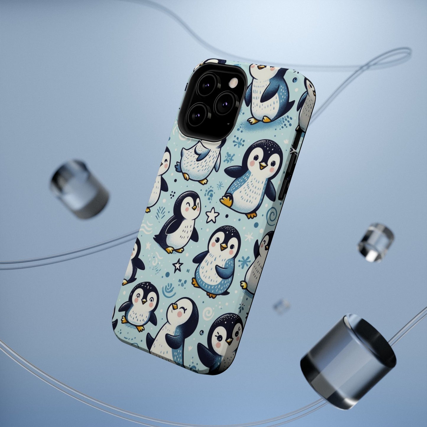 Cute Penguin Parade iPhone Case