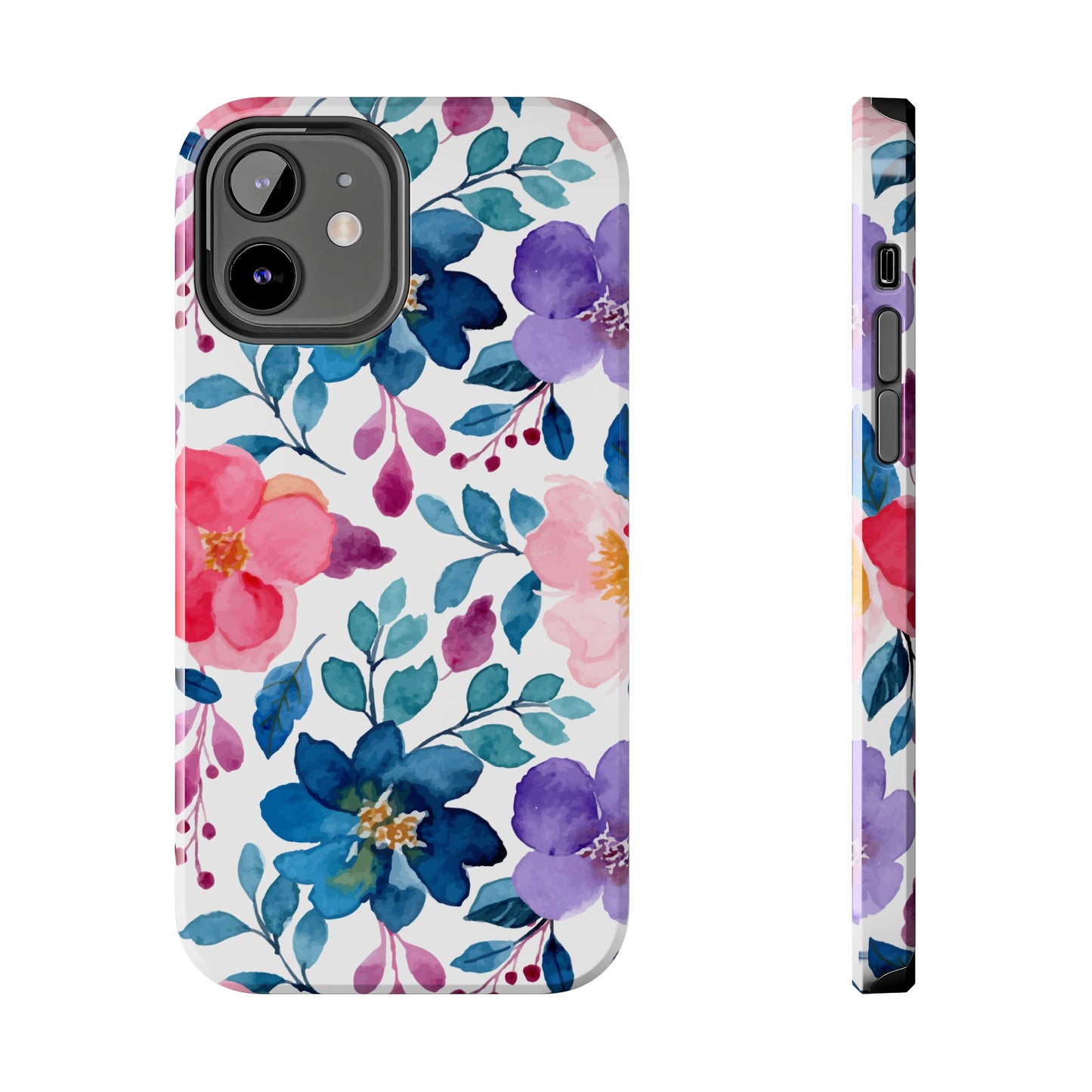 Mystic Bloom – iPhone Case with Elegant Watercolor Floral Design