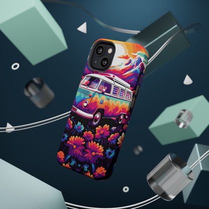 Groovy Floral Sunset Van – MagSafe iPhone Series Case