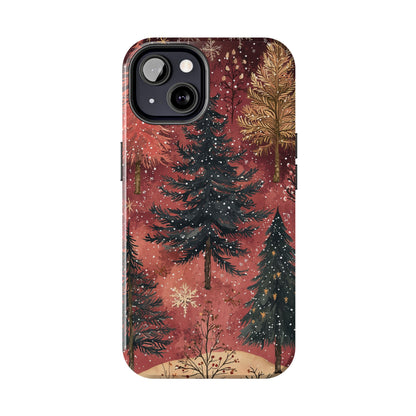 Rustic Red Winter Forest - iPhone Series Case