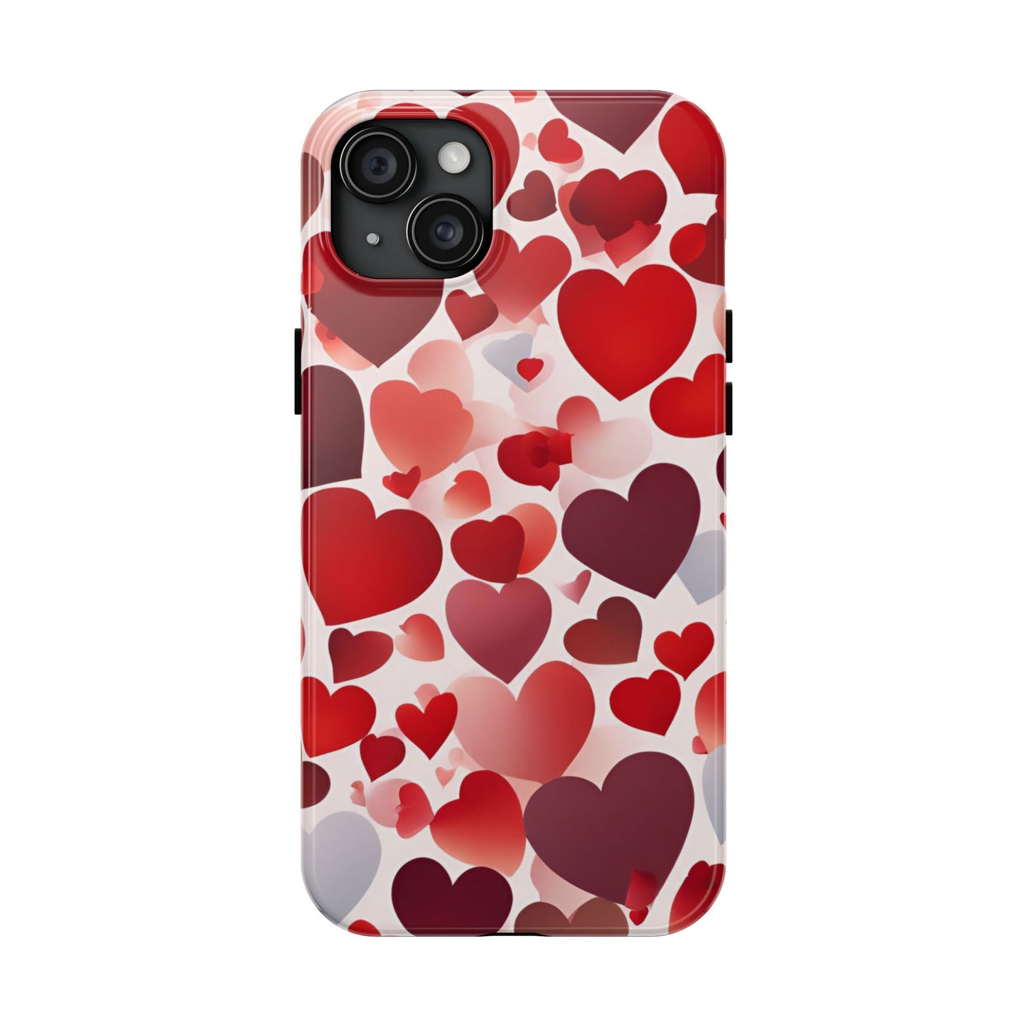 iPhone Case: Romantic Red Heart Gradient Case