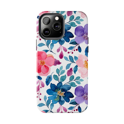 Mystic Bloom – iPhone Case with Elegant Watercolor Floral Design