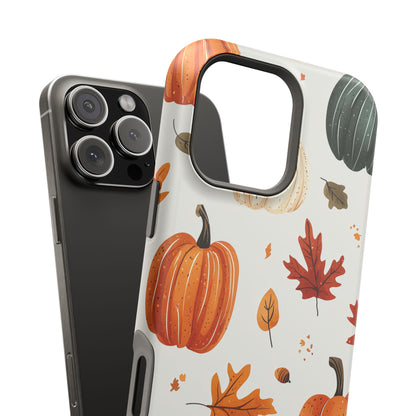 Autumn Pumpkin MagSafe iPhone Case – Fall Leaves and Harvest Design