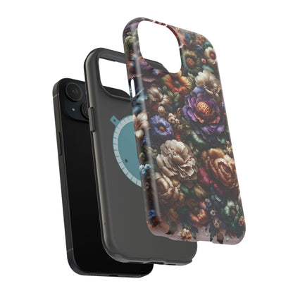 Floral Elegance MagSafe Compatible iPhone Case – Protective Dual-Layer Design with Vibrant Full-Wrap Print