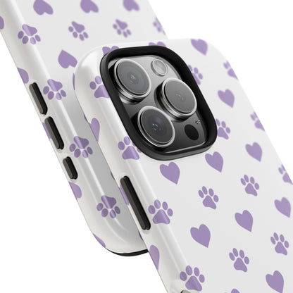 Paw Prints & Hearts – Cute and Durable iPhone Case for Animal Lovers