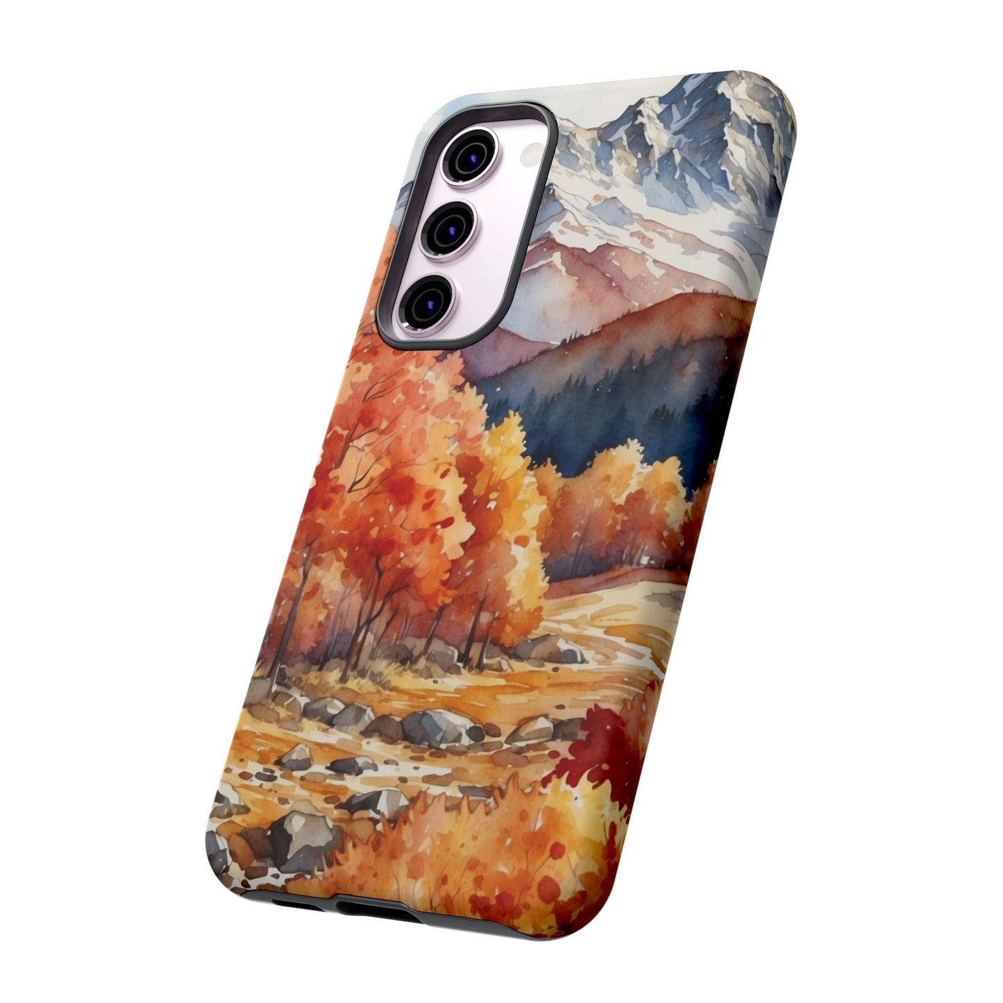 Watercolor Autumn Forest and Mountains - Samsung Galaxy Case