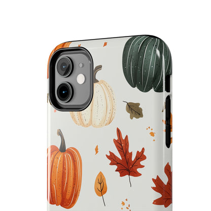 Autumn Pumpkin iPhone Case – Fall Leaves and Harvest Design