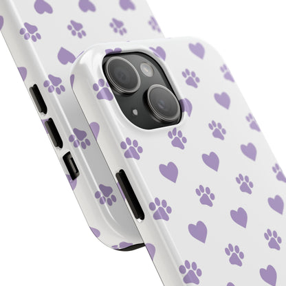 Paw Prints & Hearts – Cute and Durable iPhone Case for Animal Lovers