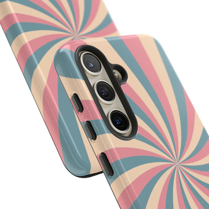 Vintage Pastel Swirl  Samsung Galaxy Case – Dual-Layer Protection with 70s-Inspired Design