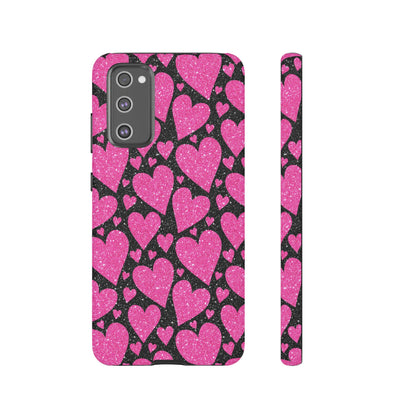 Glitter Hearts Samsung Galaxy Case