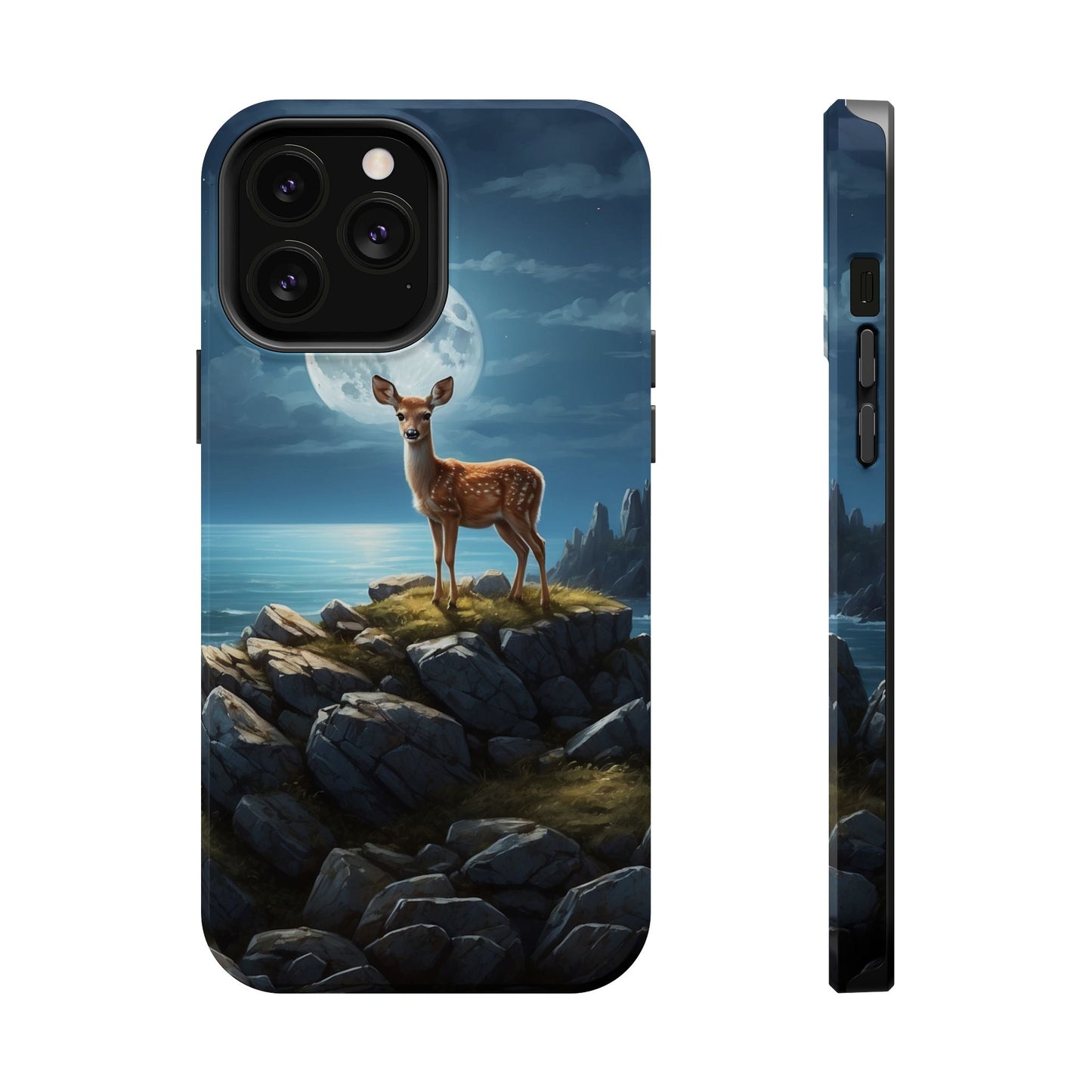 Enchanted Fawn Under the Moonlit Sky MagSafe iPhone Case