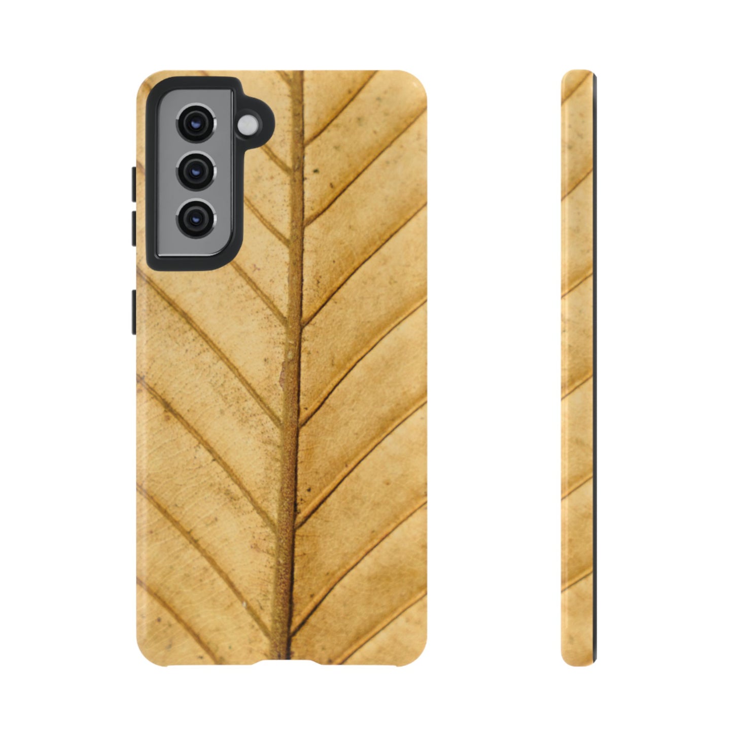 Golden Leaf Texture Samsung Galaxy Case – Minimal Nature