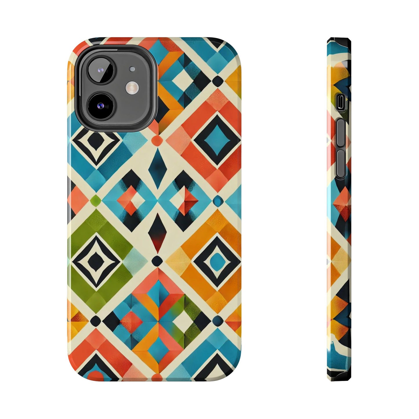 Harlequin Geometric iPhone Case - Vibrant Abstract Protective Cover