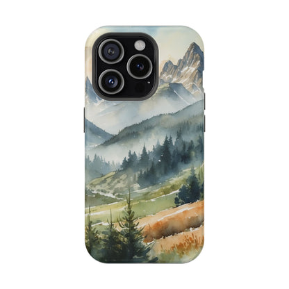 Serene Alpine Forest - MagSafe iPhone Case