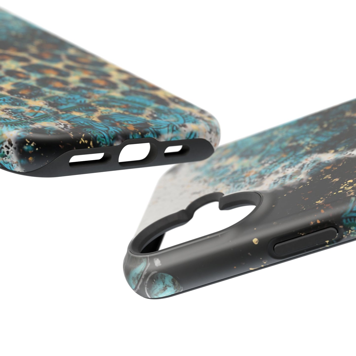 Turquoise Paisley Cowhide Leopard - MagSafe iPhone Series Case