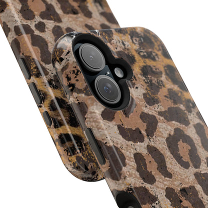 Vintage Distressed Leopard Print - MagSafe iPhone Series Case