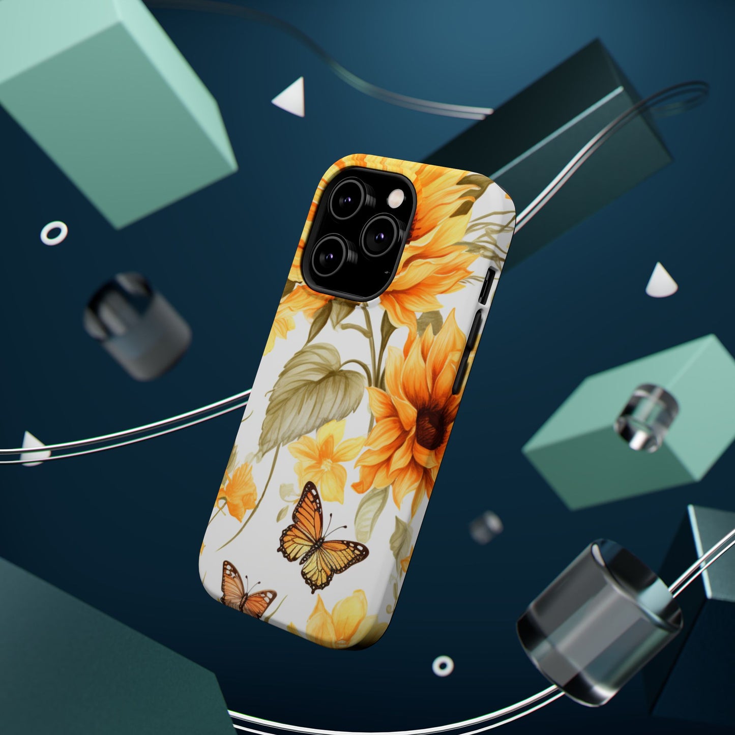 Sunflower & Butterfly Bliss - MagSafe iPhone Series Case