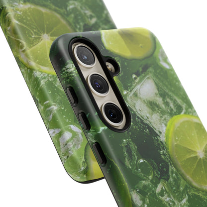 Refreshing Lime Splash Samsung Galaxy Case – Tough Protection, Vivid Dual-Layer Design