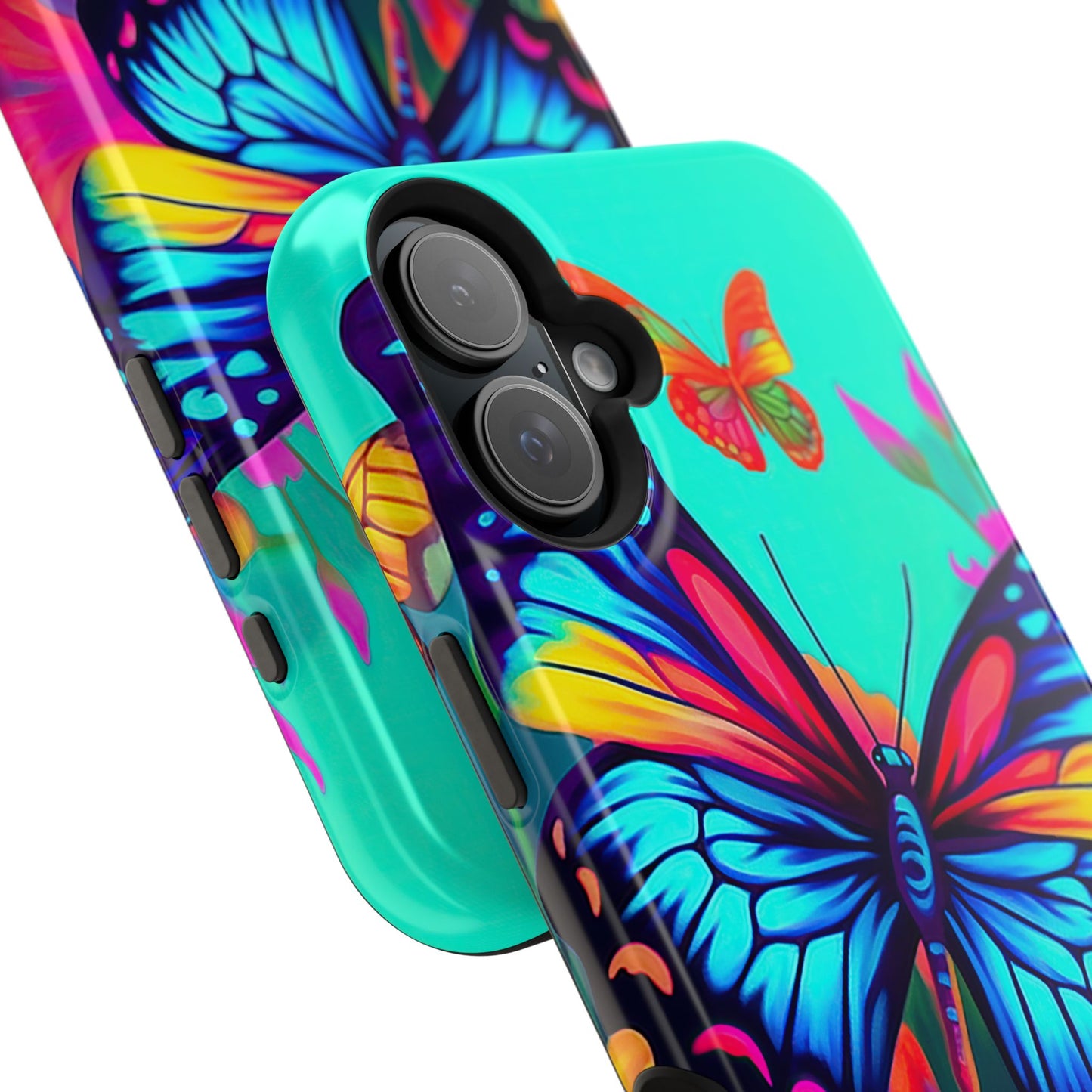 Vivid Butterfly & Floral Burst - MagSafe iPhone Case