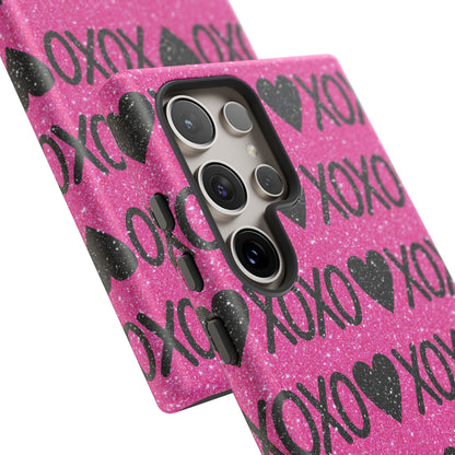 XOXO Glitter Hearts Samsung Case