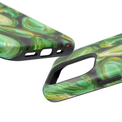 Glossy Avocado MagSafe iPhone Case – Sleek Green 3D Fruit Design, Durable and Stylish