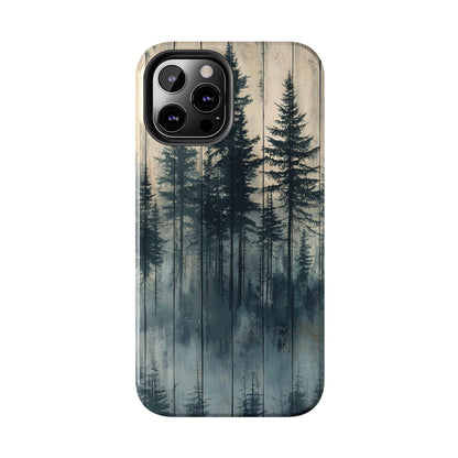 Misty Forest iPhone Case - Rustic Nature-Inspired Protective Cover