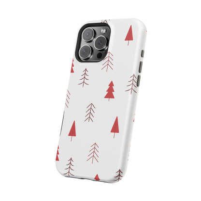 Scandi Red Pine Trees - MagSafe iPhone Series Case