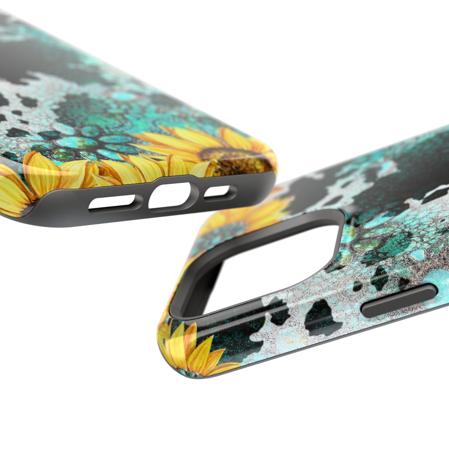 Boho Turquoise Sunflower Lace - MagSafe iPhone Series Case