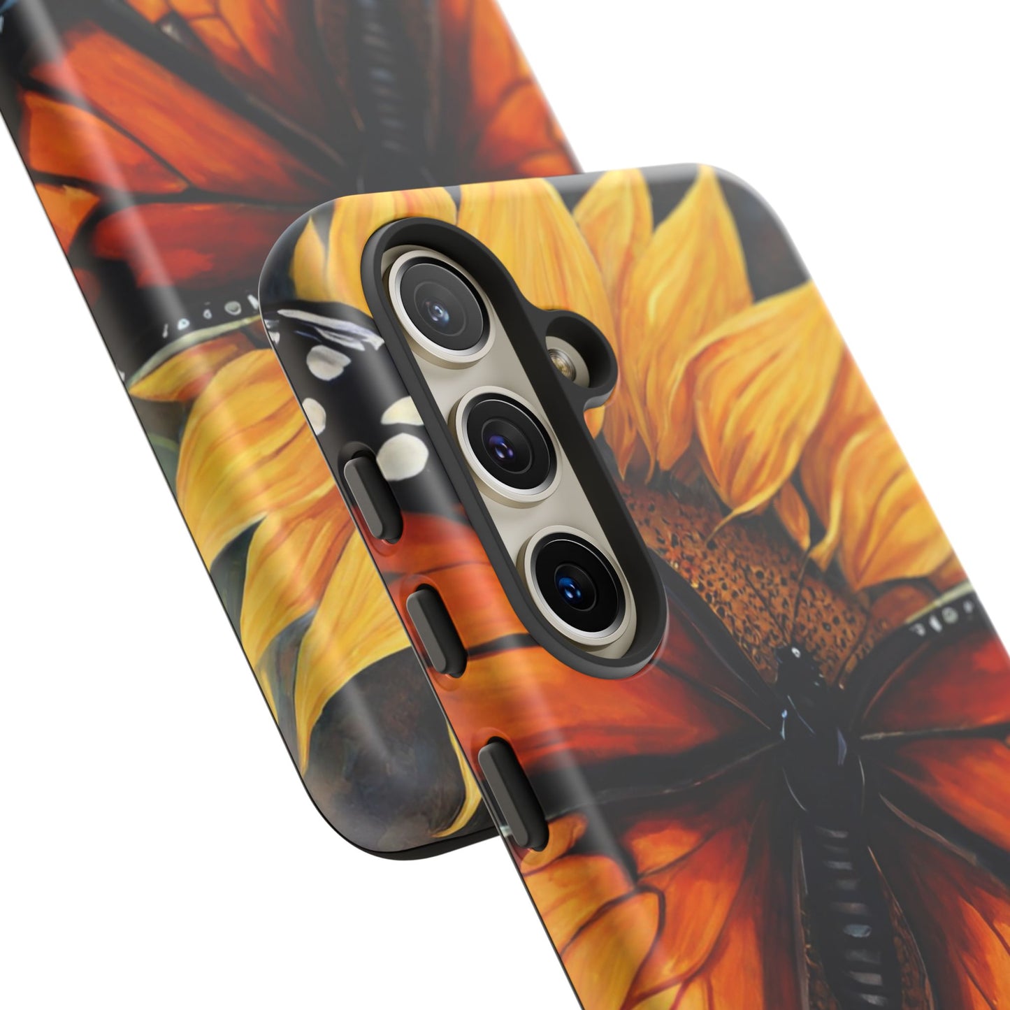 Monarch Butterfly & Sunflower Art – iPhone Case