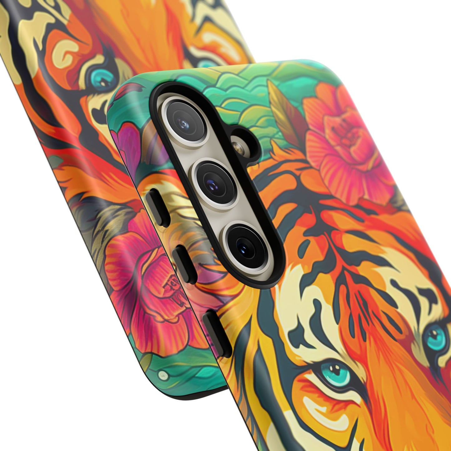 Fierce Rainbow Tiger Art - Samsung Galaxy Case