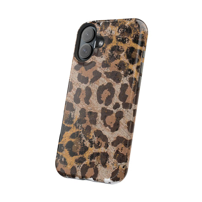 Vintage Distressed Leopard Print - MagSafe iPhone Series Case