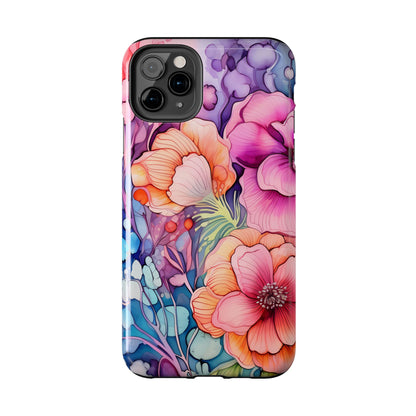 Bright Watercolor Floral Splash iPhone Series Case – Bold Artistic Design