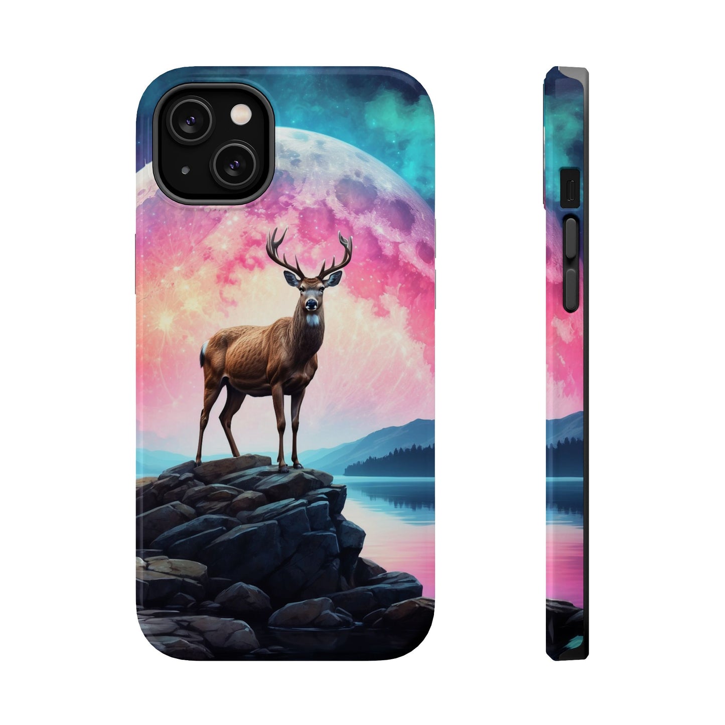 Vibrant Stag in Bloom – MagSafe iPhone Case