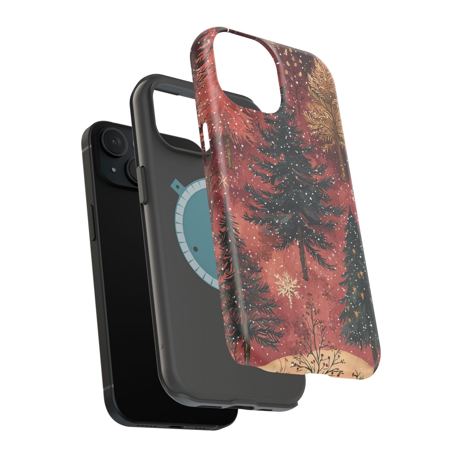 Rustic Red Winter Forest - MagSafe iPhone Series Case